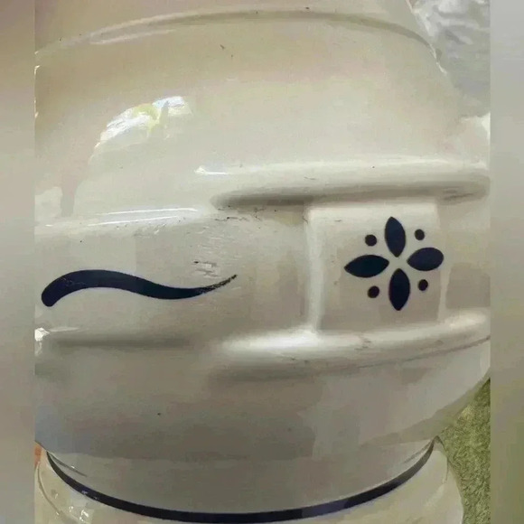 Longaberger Pottery Blue Woven Traditions 1 Quart Pitcher - Picture 6 of 6